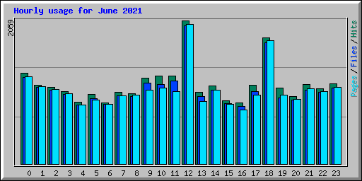 Hourly usage for June 2021
