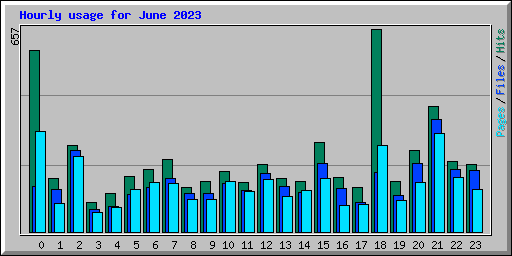 Hourly usage for June 2023